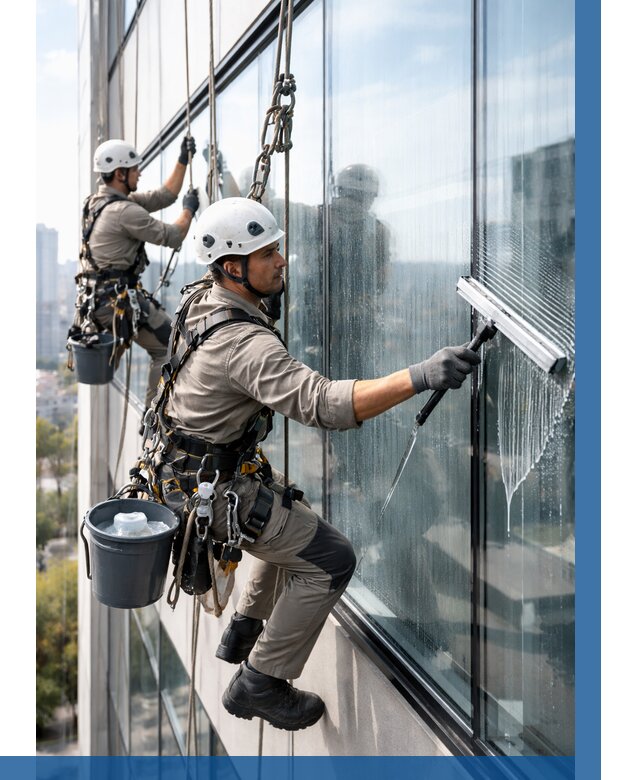 Мойка окон альпинистами в Зиме от 4603 р. | ВЫСОТНИК-Зма