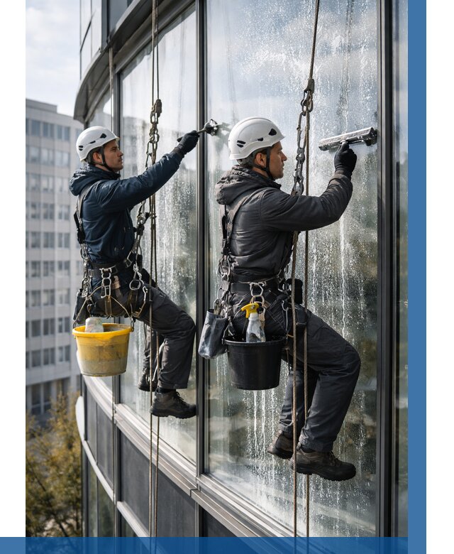 Мойка панорамных окон в Зиме от 358 р. заказать у ВЫСОТНИК-Зма
