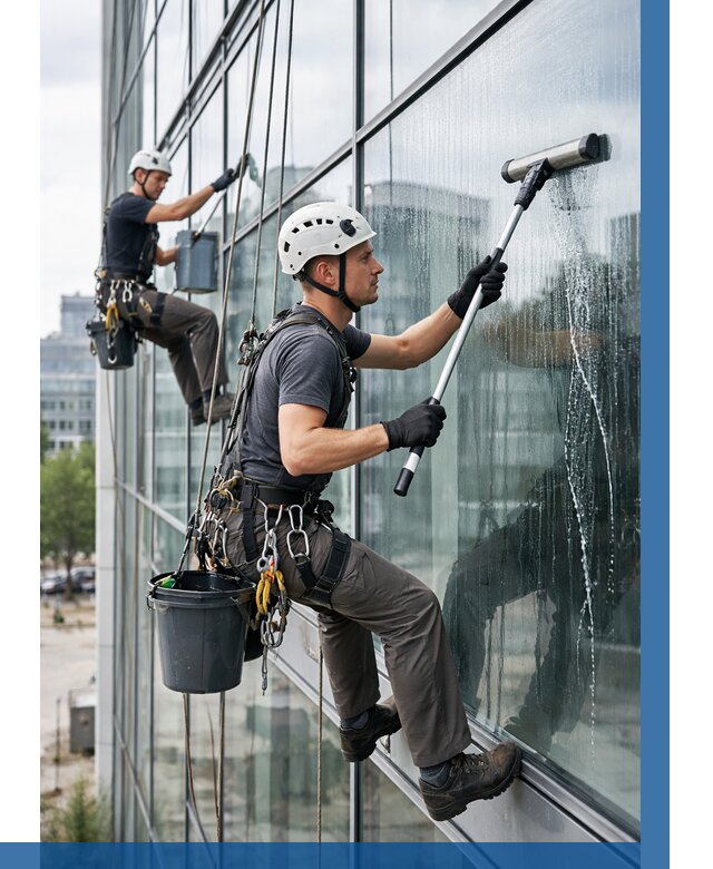 Мойка витражей альпинистами в Зиме от 716 р. под ключ|ВЫСОТНИК-Зма