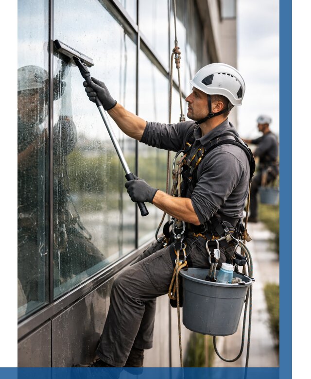 Мойка стеклянных фасадов в Зиме от 205 р. | ВЫСОТНИК-Зма
