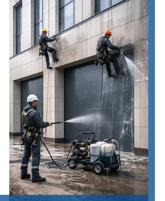 Послестроительная мойка фасада в Зиме от 307 р. | ВЫСОТНИК-Зма