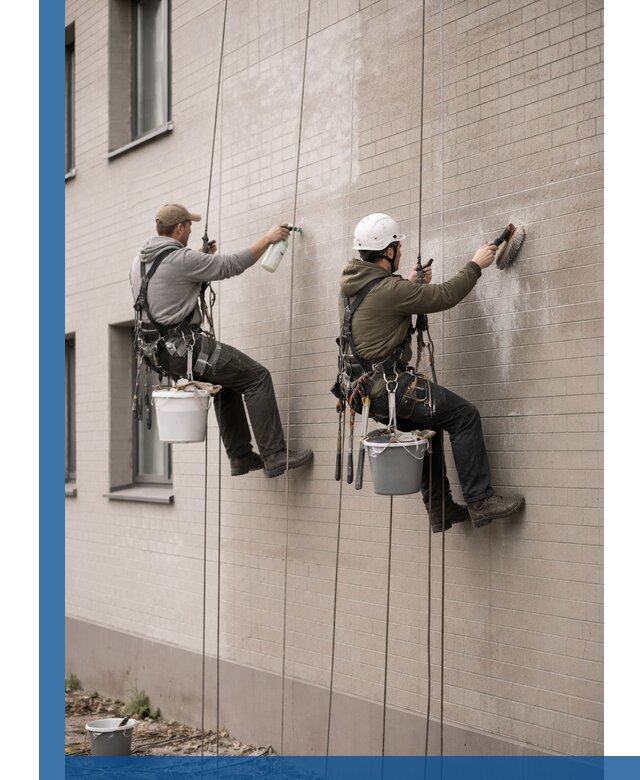 Удаление высолов с фасада зданий в Зиме без повреждений и следов
