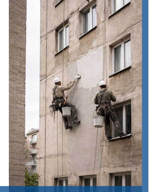 Косметический ремонт фасада в Зиме от 1125 р. | ВЫСОТНИК-Зма