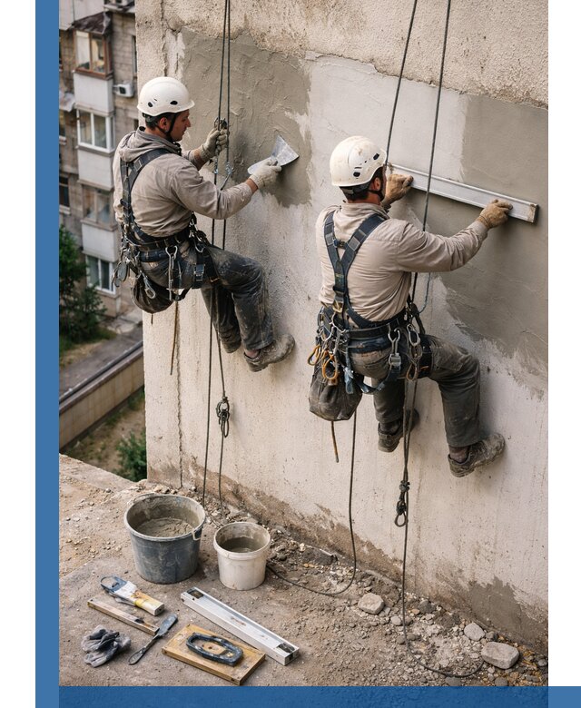 Комплексный ремонт штукатурного фасада с гарантией в Зиме