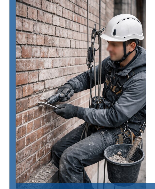 Расшивка кирпичных швов фасадов и стен, ремонт в Зиме