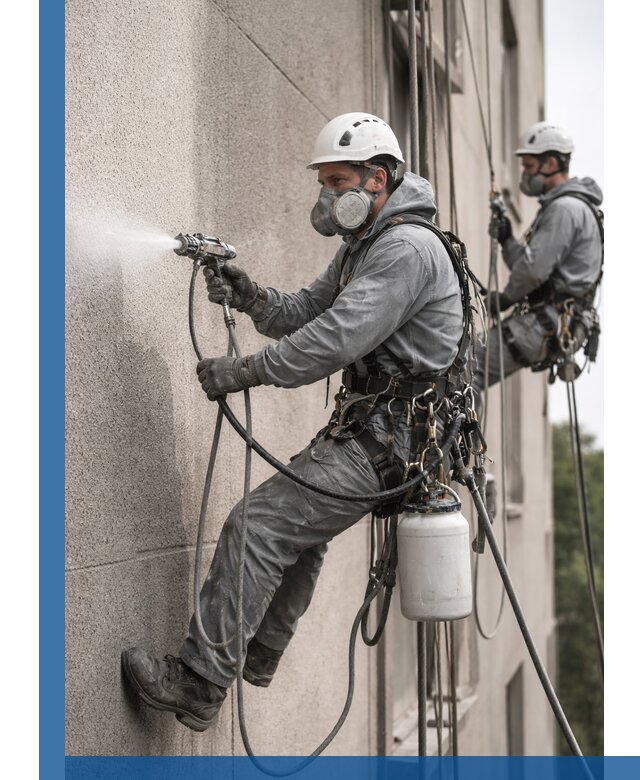 Безвоздушная покраска фасадов зданий в Зиме профессионально