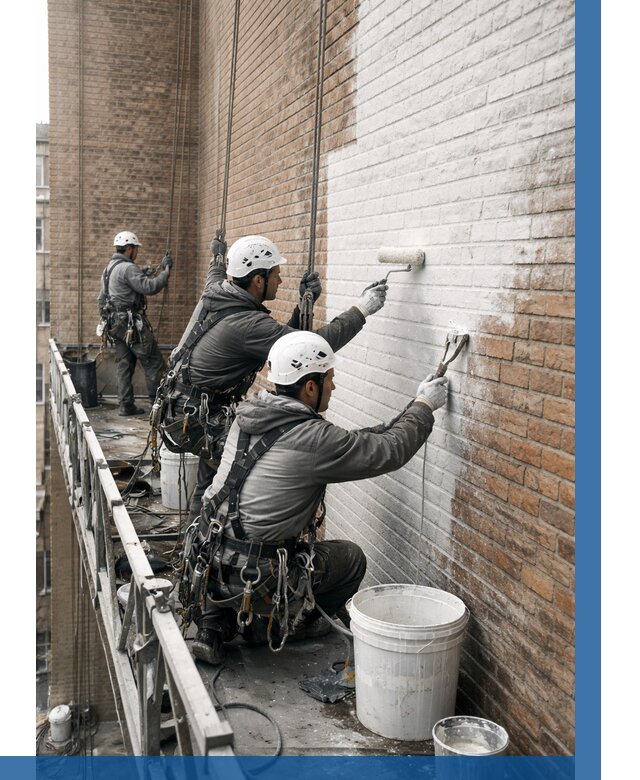 Покраска кирпичного фасада в Зиме от 358 р. | ВЫСОТНИК-Зма