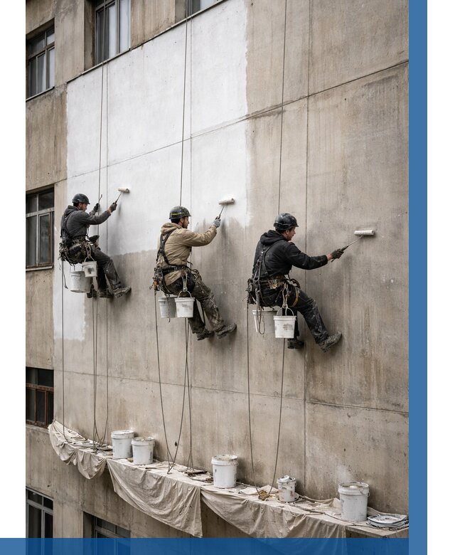 Покраска бетонного фасада в Зиме от 358 р за м2 | ВЫСОТНИК-Зма