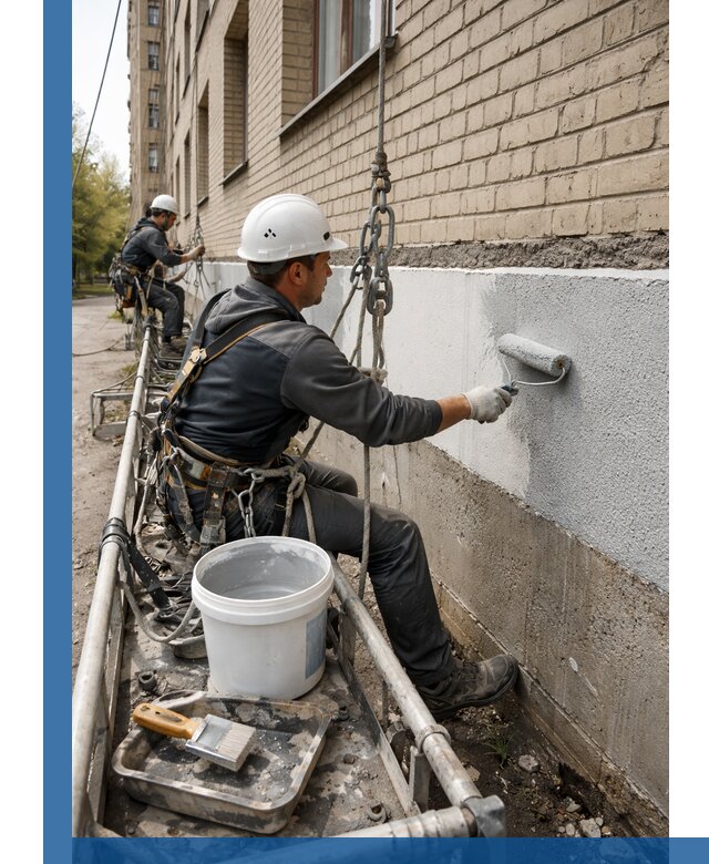Окраска цоколя здания в Зиме профессионально и надежно