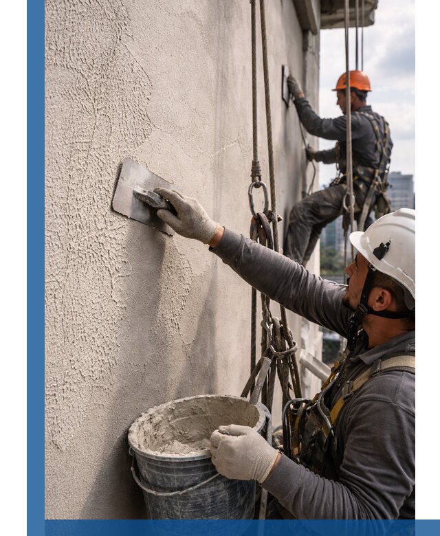 Декоративная штукатурка фасада с утеплением и защитой в Зиме