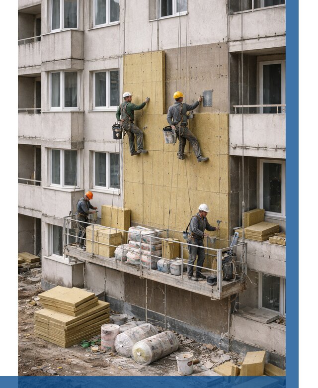 Утепление фасада минватой в Зиме от 1534 р. | ВЫСОТНИК-Зма