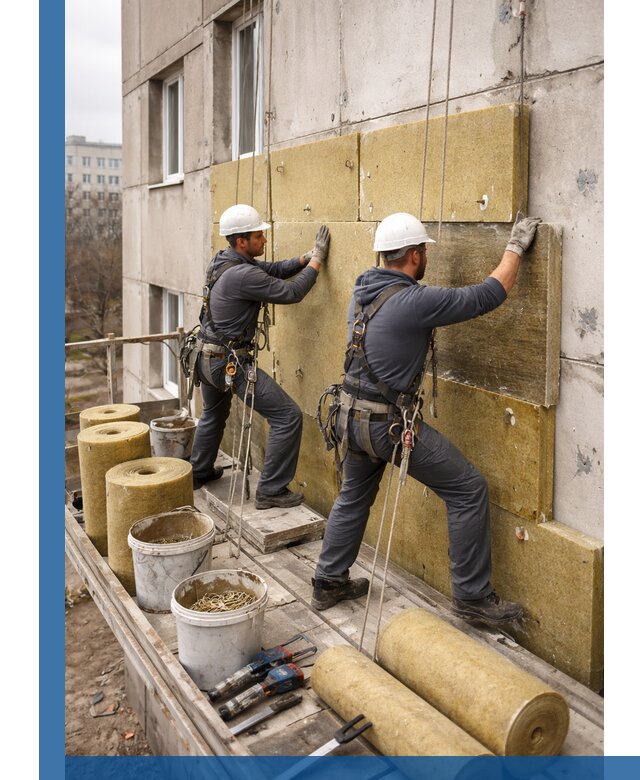 Утепление фасада минватой в Зиме под ключ с гарантией