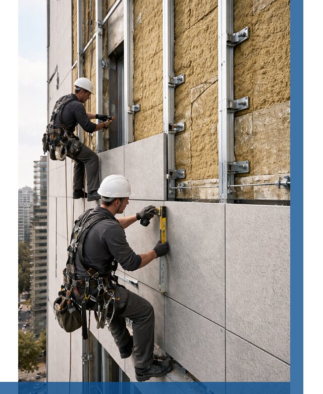 Монтаж вентилируемого фасада в Зиме от 3580 р. | ВЫСОТНИК-Зма