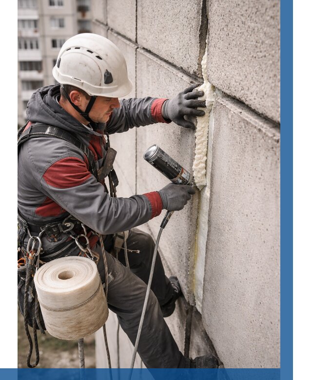 Утепление межпанельных швов в Зиме от 716 р. | ВЫСОТНИК-Зма