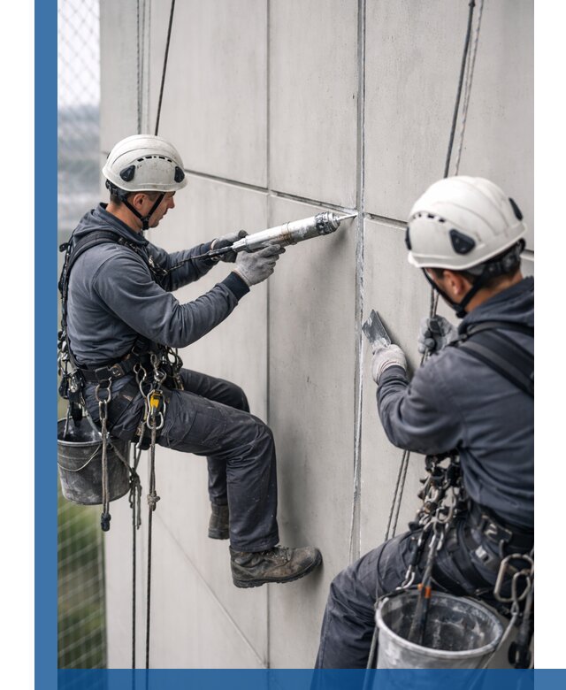 Первичная герметизация швов фасадов и кровель в Зиме