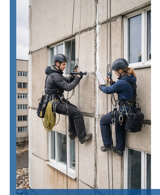 Герметизация межпанельных швов тёплым швом в Зиме