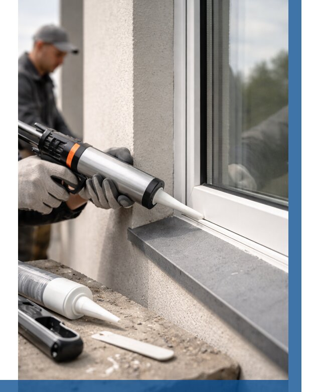 Герметизация монтажных швов окон в Зиме от 665 р. | ВЫСОТНИК-Зма