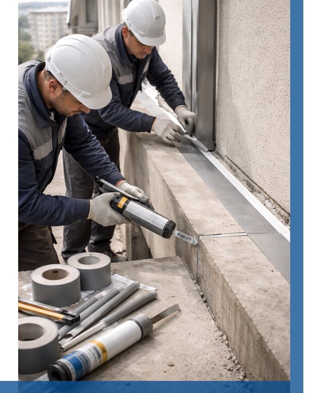 Герметизация примыкания балкона в Зиме от 4603 р. | ВЫСОТНИК-Зма