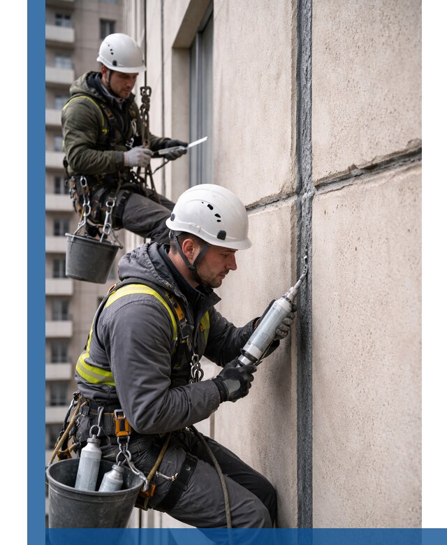 Герметизация деформационных швов фасада в Зиме качественно