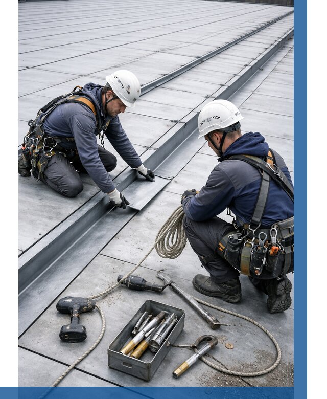 Ремонт фальцевой кровли в Зиме от 716 р. | ВЫСОТНИК-Зма