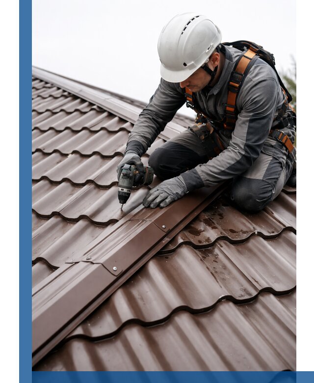 Ремонт металлочерепицы на крыше в Зиме профессионально