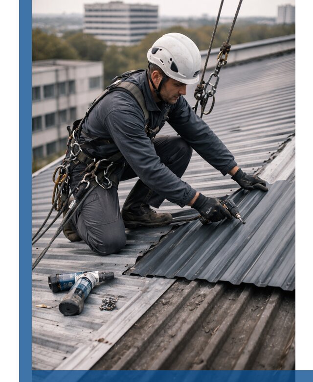 Ремонт профнастила на кровле в Зиме, работы под ключ