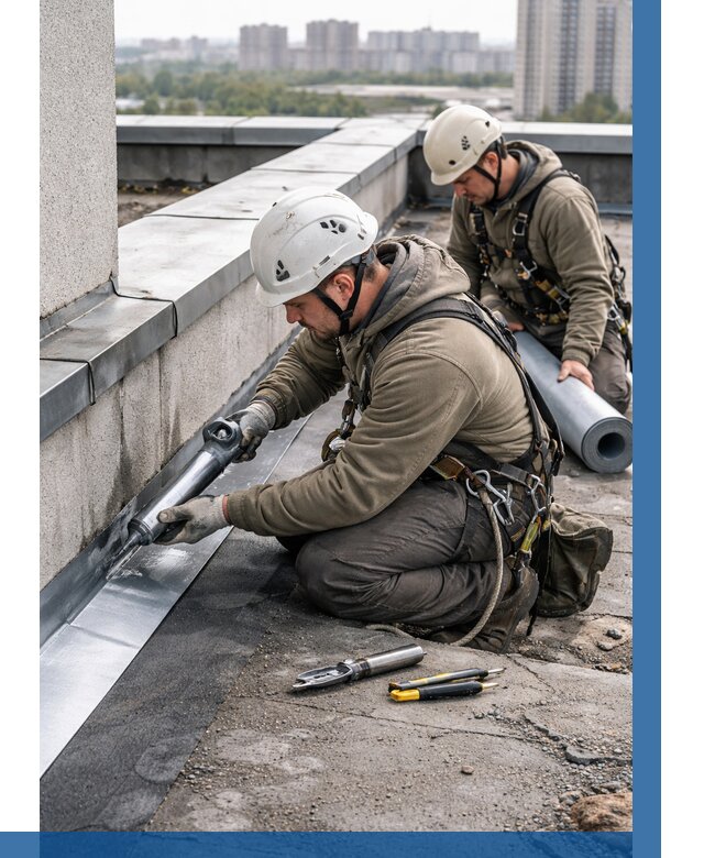 Ремонт кровельных примыканий в Зиме от 1227 р. | ВЫСОТНИК-Зма