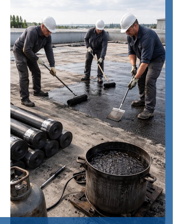 Гидроизоляция кровли мастикой в Зиме от 614 р. | ВЫСОТНИК-Зма