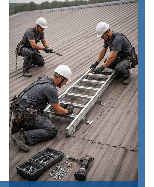 Монтаж кровельной лестницы в Зиме от 4603 р. | ВЫСОТНИК-Зма