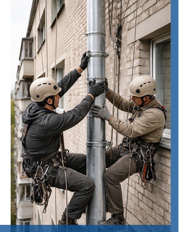 Замена водосточных труб в Зиме от 6648 р. | ВЫСОТНИК-Зма