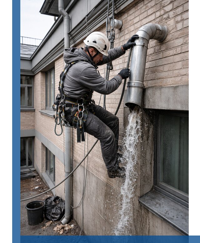 Профессиональная прочистка водосточных труб в Зиме с гарантией