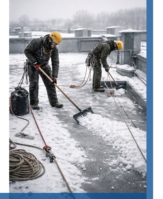 Очистка крыши от снега в Зиме от 7671 р. | ВЫСОТНИК-Зма