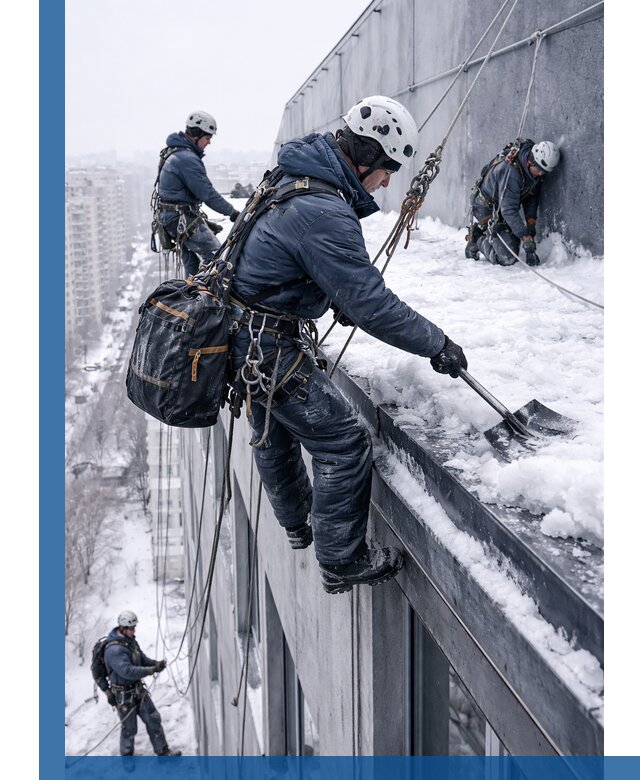 Абонентское обслуживание кровли зимой в Зиме регулярный уход