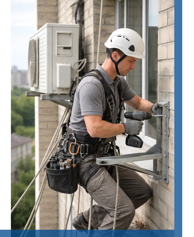 Установка кронштейнов кондиционера в Зиме от 3580 р. | ВЫСОТНИК-Зма