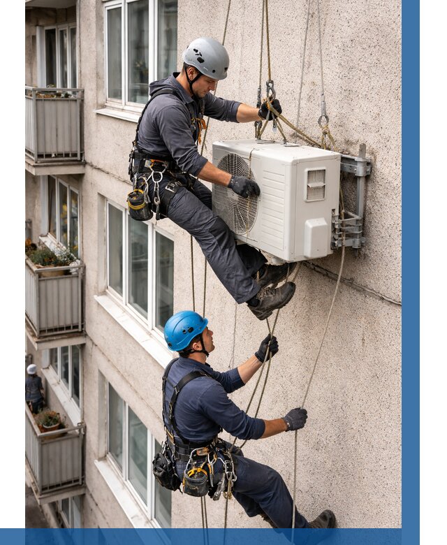 Перенос внешнего блока кондиционера в Зиме от 9205 р.| ВЫСОТНИК-Зма