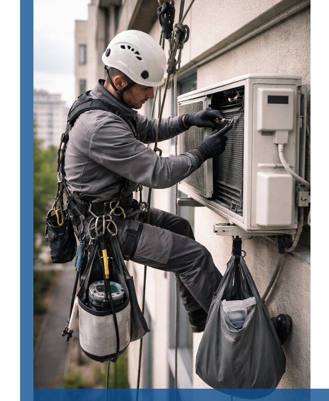 Обслуживание внешнего блока кондиционера в Зиме профессионально