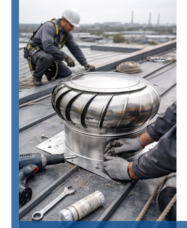 Установка дефлекторов на кровле в Зиме профессионально