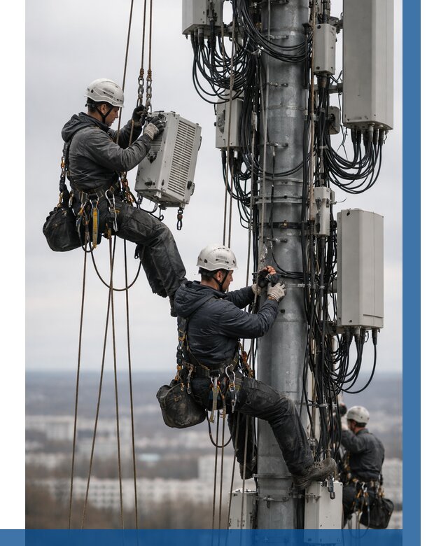 Монтаж оборудования связи на мачте в Зиме от 7671 р. | ВЫСОТНИК-Зма