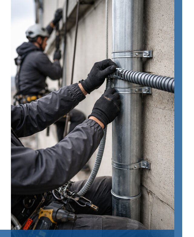 Монтаж гофры для кабеля в Зиме от 307 р. | ВЫСОТНИК-Зма