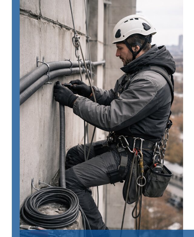 Профессиональный монтаж гофры для кабеля в Зиме с гарантией