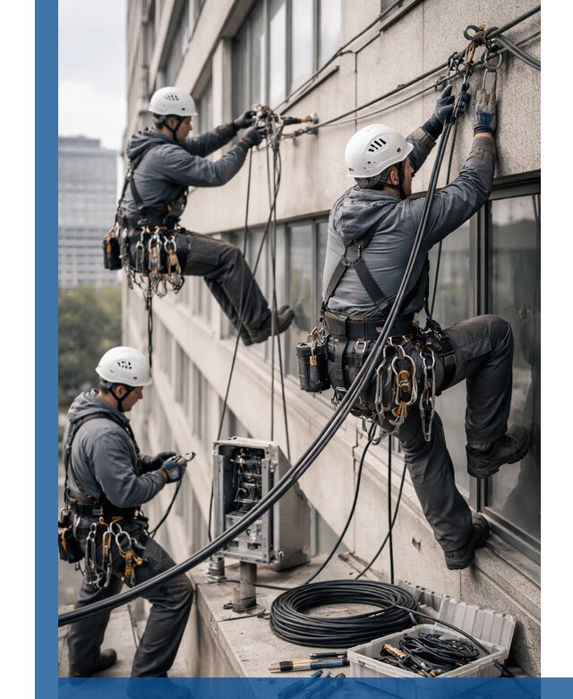 Прокладка оптоволоконного кабеля в Зиме под ключ с тестированием