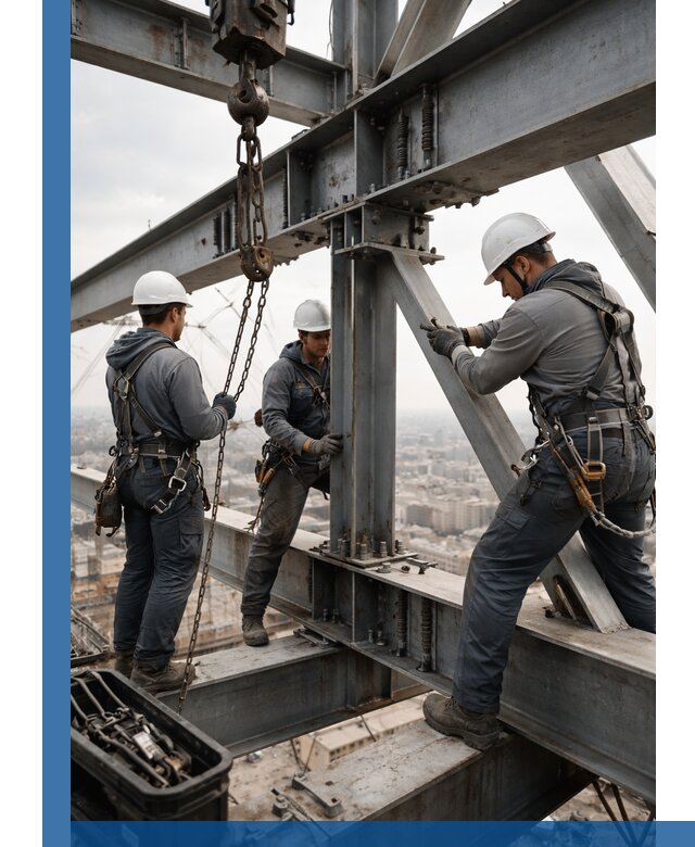 Профессиональный монтаж металлоконструкций на высоте в Зиме