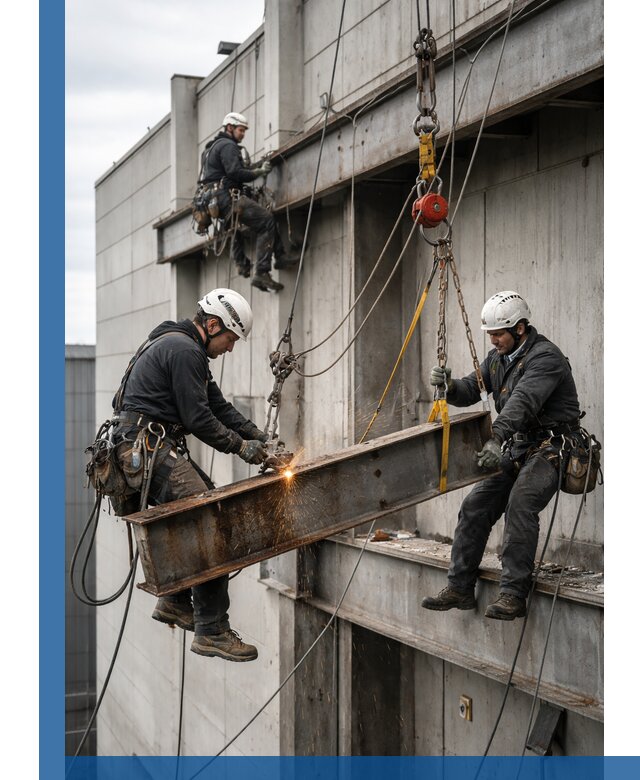 Демонтаж металлоконструкций на высоте в Зиме под ключ