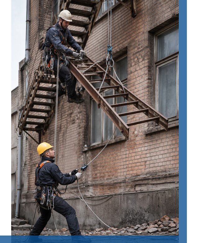 Демонтаж пожарной лестницы в Зиме от 12274 р. | ВЫСОТНИК-Зма