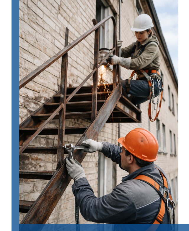 Ремонт и восстановление пожарных лестниц с выездом в Зиме