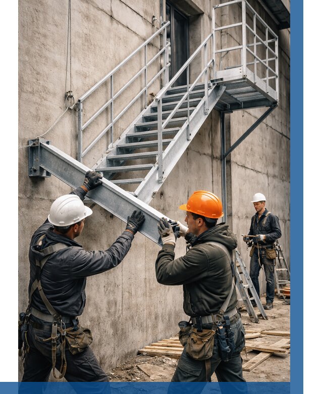 Монтаж металлических лестниц в Зиме от 15342 р. | ВЫСОТНИК-Зма