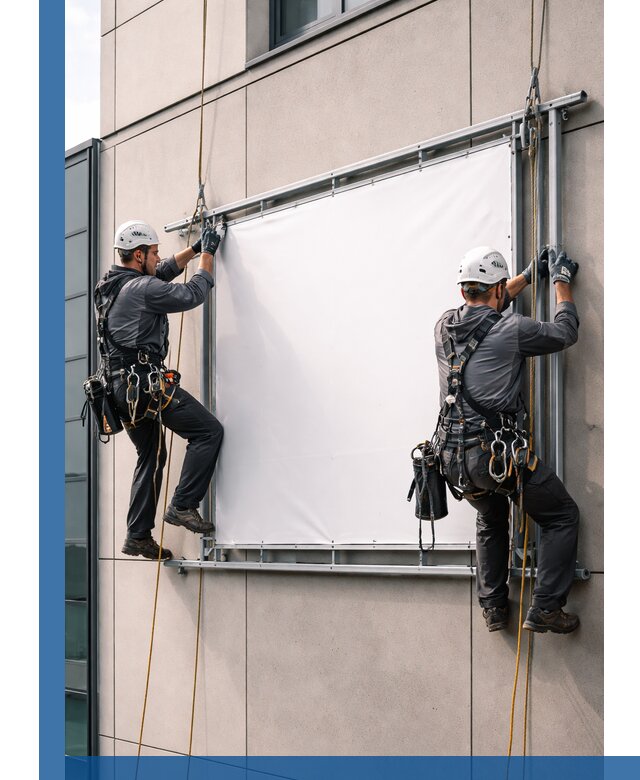 Монтаж наружной рекламной вывески в Зиме под ключ