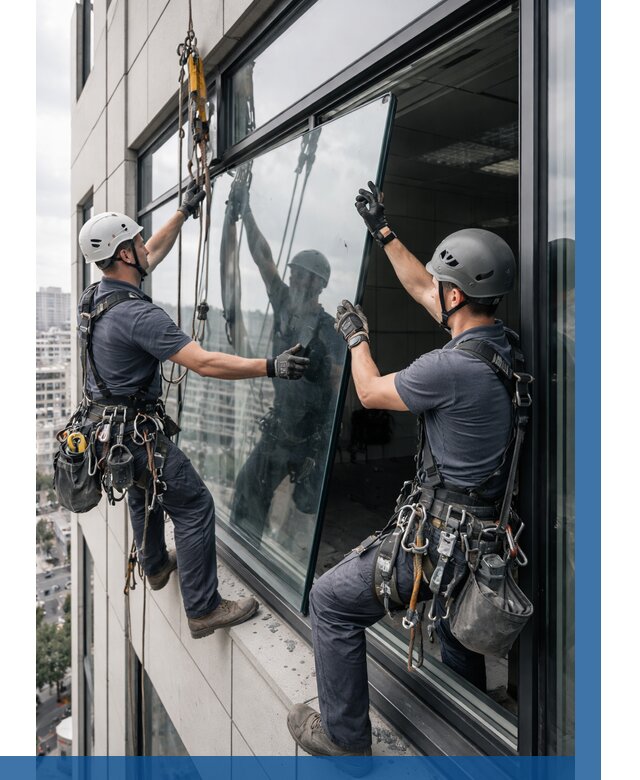 Замена стеклопакетов на высоте в Зиме от 5625 р. | ВЫСОТНИК-Зма