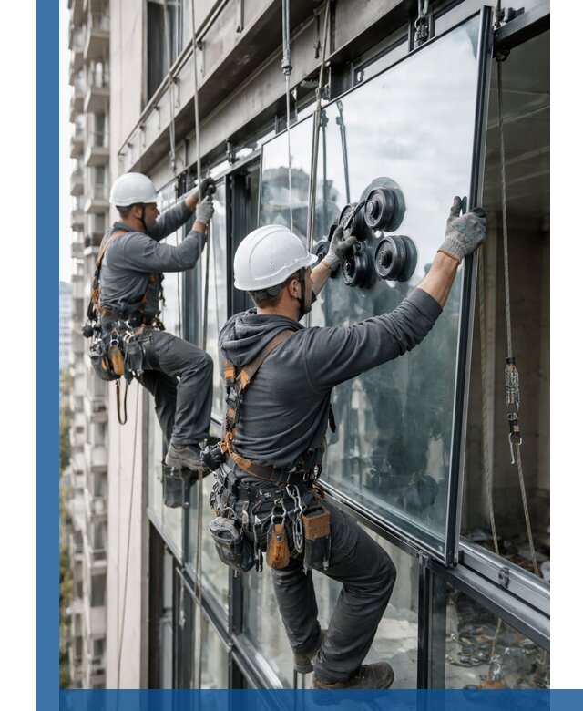 Витражное остекление фасадов и лоджий в Зиме под ключ