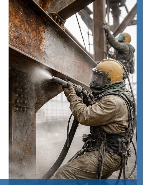 Пескоструйная очистка металлоконструкций в Зиме по 614 р.  ВЫСОТНИК-Зма